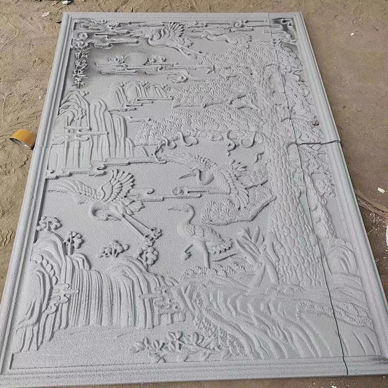 Villa EPS Exterior Wall Construction Material Carved Back Lines Mountain Flower Relief Flower Chinese Factory