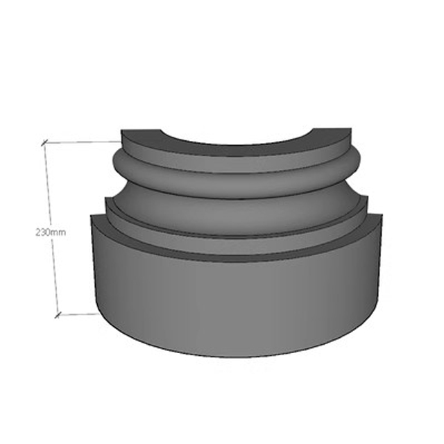 Round Roman Capital And Base