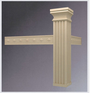 EPS Foam Square Lines European Villa Exterior Wallconstruction Material Roman Column