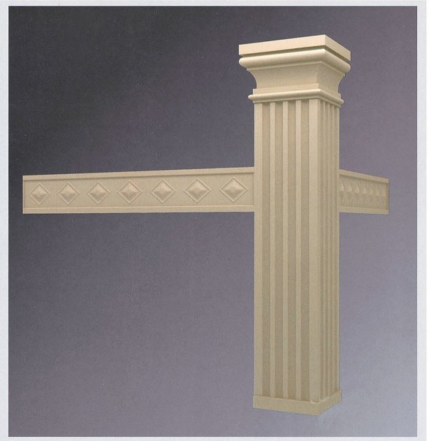 EPS Foam Square Lines European Villa Exterior Wallconstruction Material Roman Column