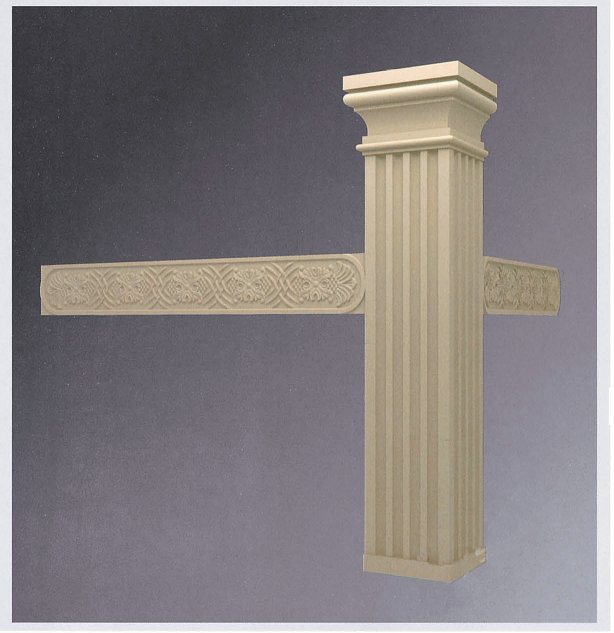 EPS Foam Moulding, External Decoration Material Roman Column, Square Relief Column Plate