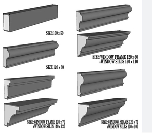 Villa EPS Exterior Wall Construction Material EPS Lines Moulding Building Material